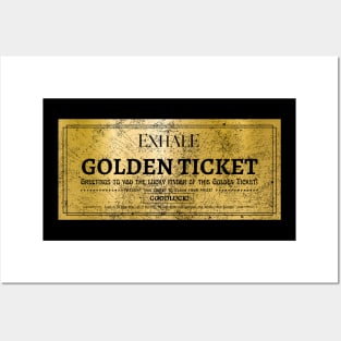 Vintage Willy Wonka Golden Ticket Posters and Art